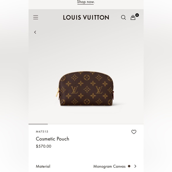 Louis Vuitton cosmetic pouch make up bag tolitery travel bag lv made in Spain - Picture 2 of 12